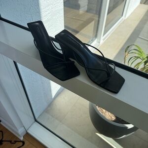 Tony Bianco Black Wedge Sandals